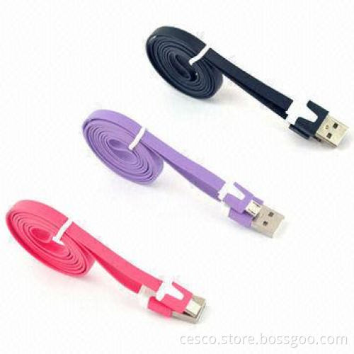Flat Color Charge SYNC Micro USB Cable for Samsung, HTC, Motorola
